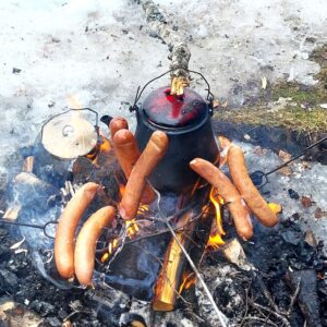 bål og elgpølser