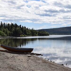 Båt ved Laksjøen