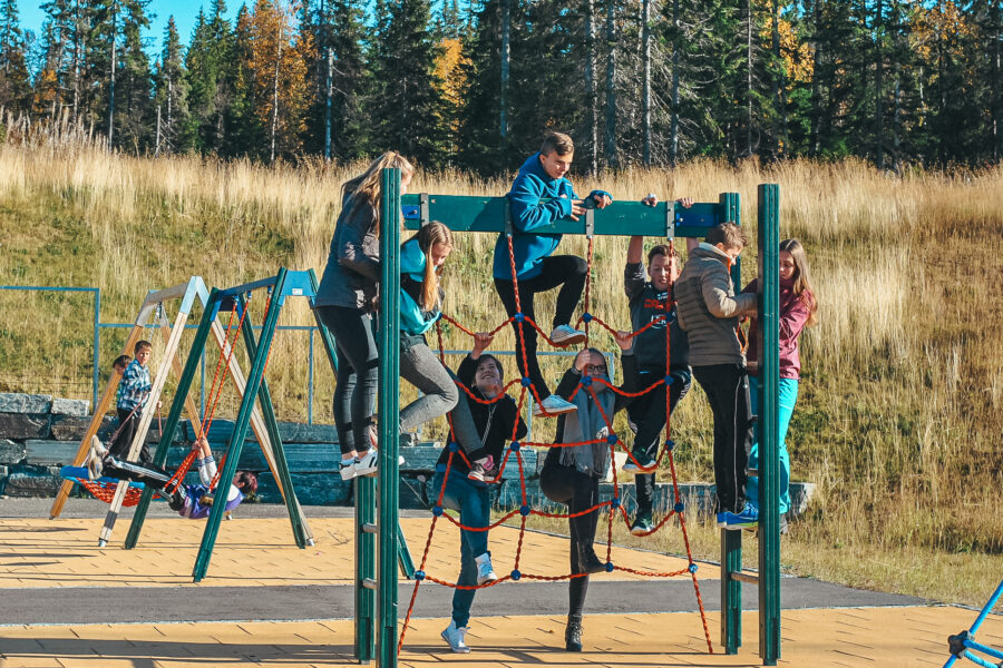 Elever ved Stortangen skole